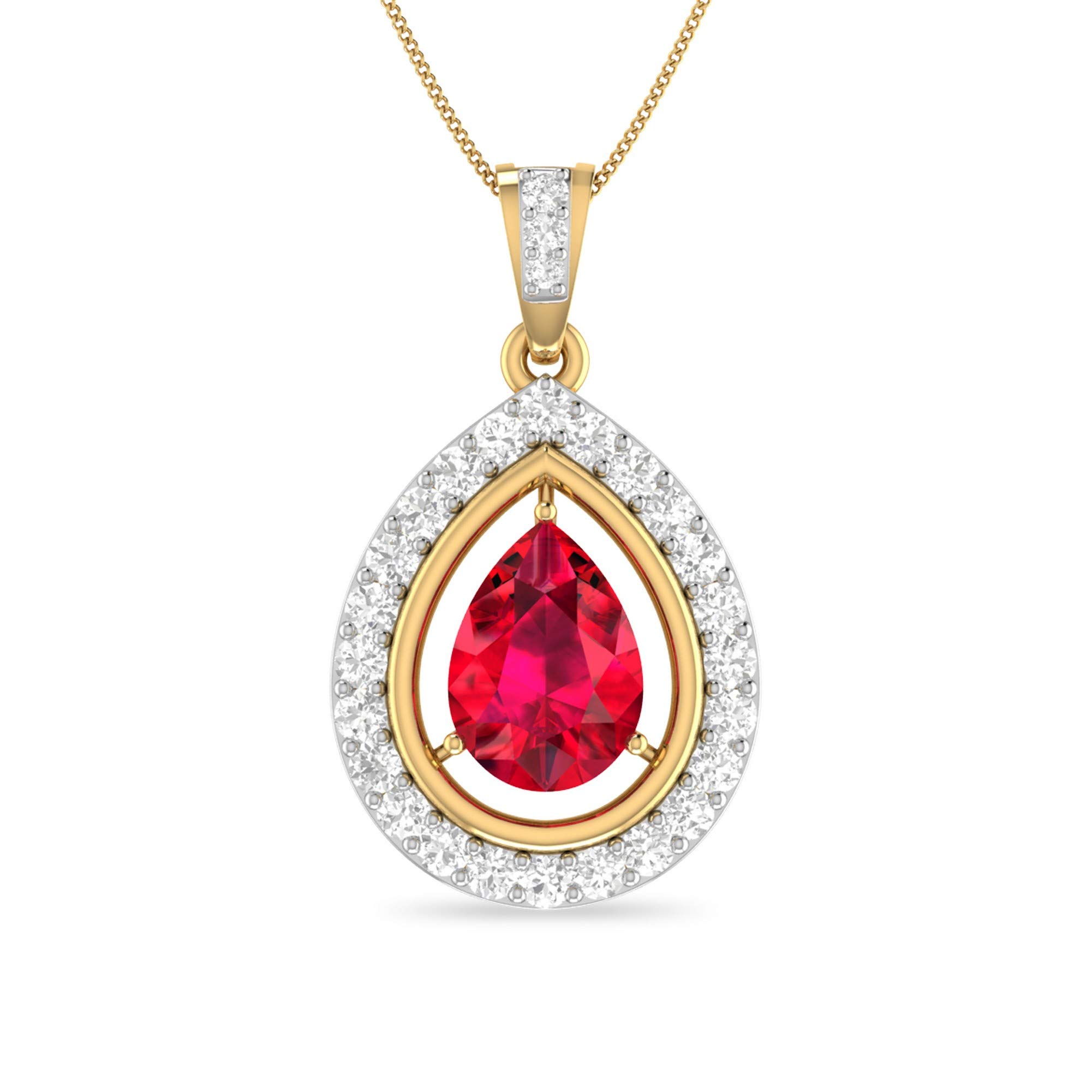 pc jeweller Yellow Gold and Diamond Pendant for Women-picture-23
