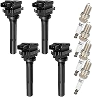 Vista 32 de ECCPP UF303 5 bobinas de encendido con 5 bujías de iridio 5019, para Chevrolet, para GMC Olds, para Saab, para Isuzu Trailblazer Envoy Rainer