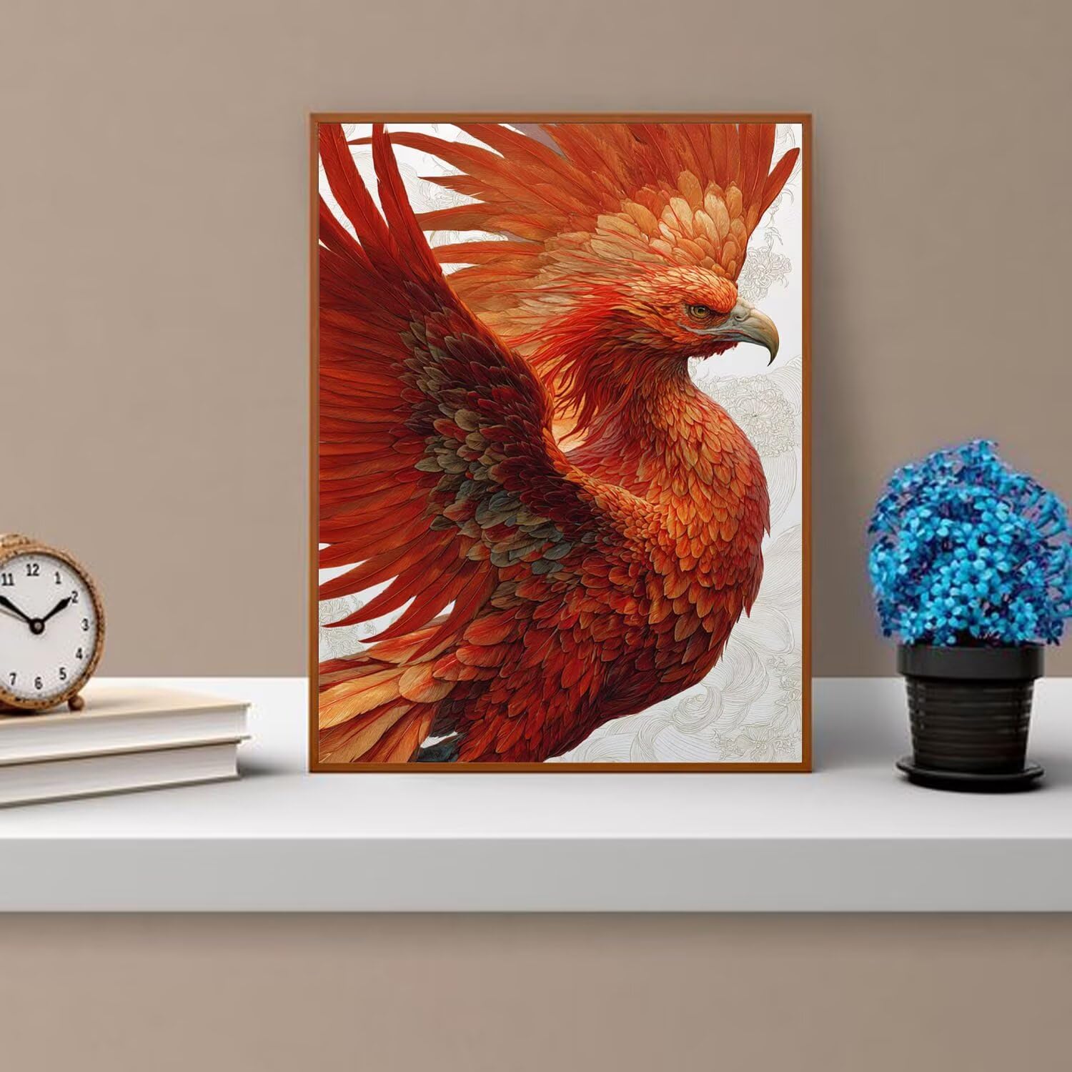 Dipingere con i Numeri Adulti Phoenix, Animali Dipingere con i Numeri Bambini DIY Kit, Set Premium con Pennelli, Decorazione Casa & Creativo Regalo, Attività di Tempo libero 90x120cm z-80