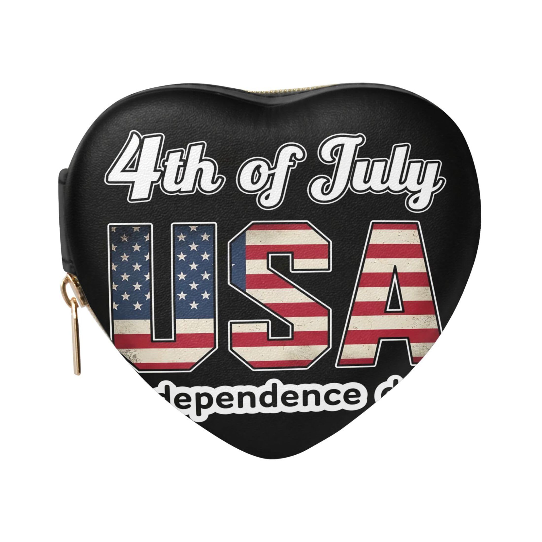 Fuauuyl Independence Day Small Jewelry Box Heart-Shaped Jewelry Case, Portable Travel Organizer Bridesmaid Proposal Gift for Women Girls