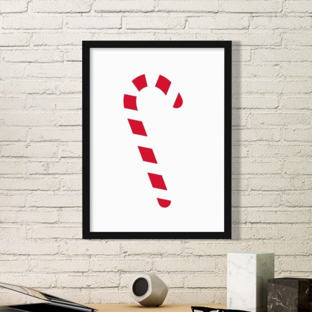 Cadre photo Noël béquille rouge peinture affiche murale petit cadre noir