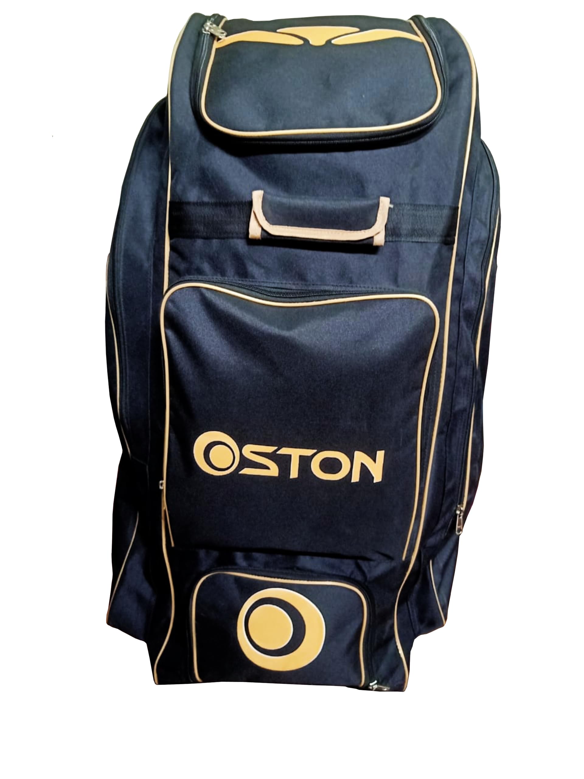 OSTON Duffle Wheelie Polyester Cricket Kitbag, (Black/golden) (B0CV85561X) Amazon Price History, Amazon Price Tracker