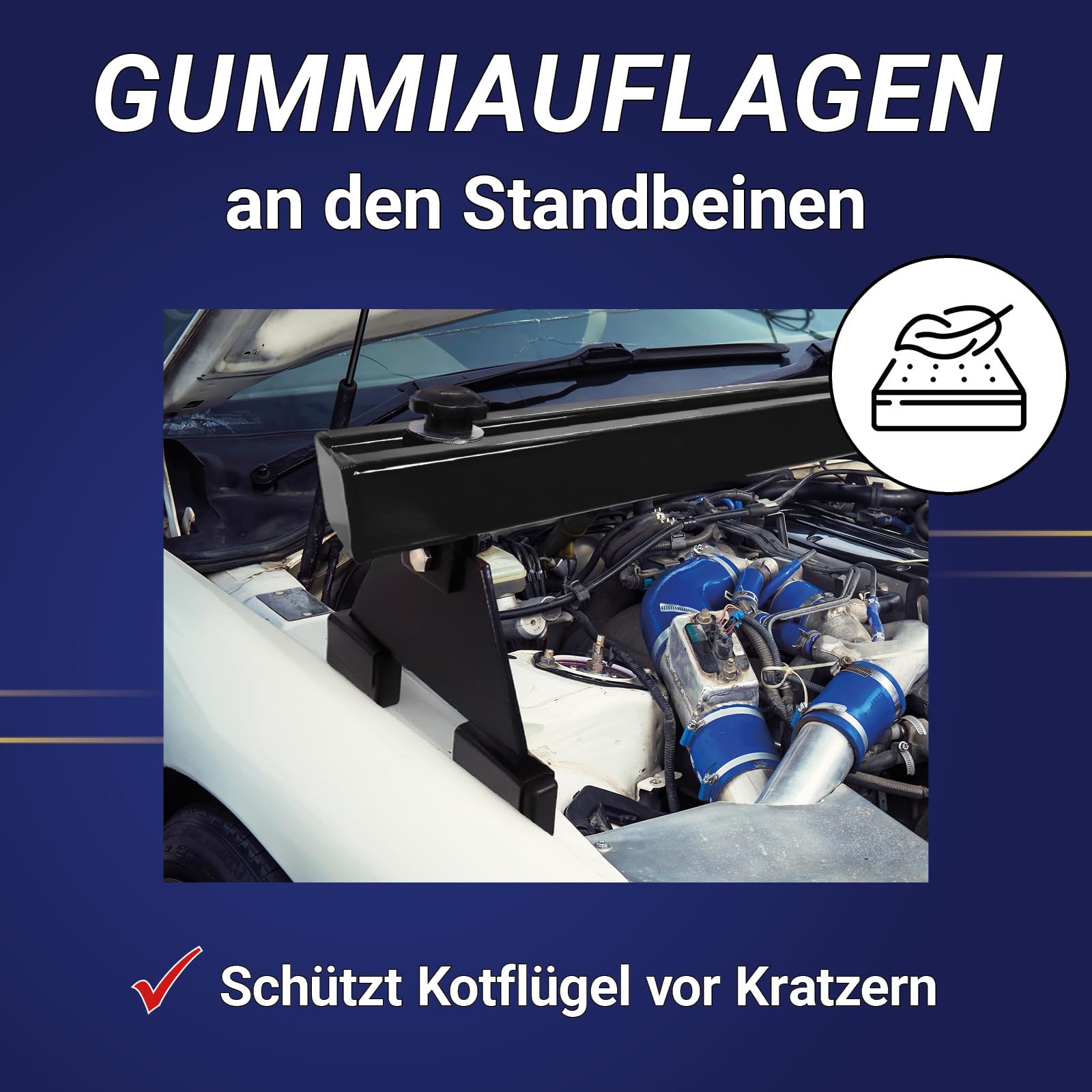 BITUXX Motorbrücke Kotflügeltraverse Motorheber Motorhalter Motor Traverse Motor Brücke Schwarz