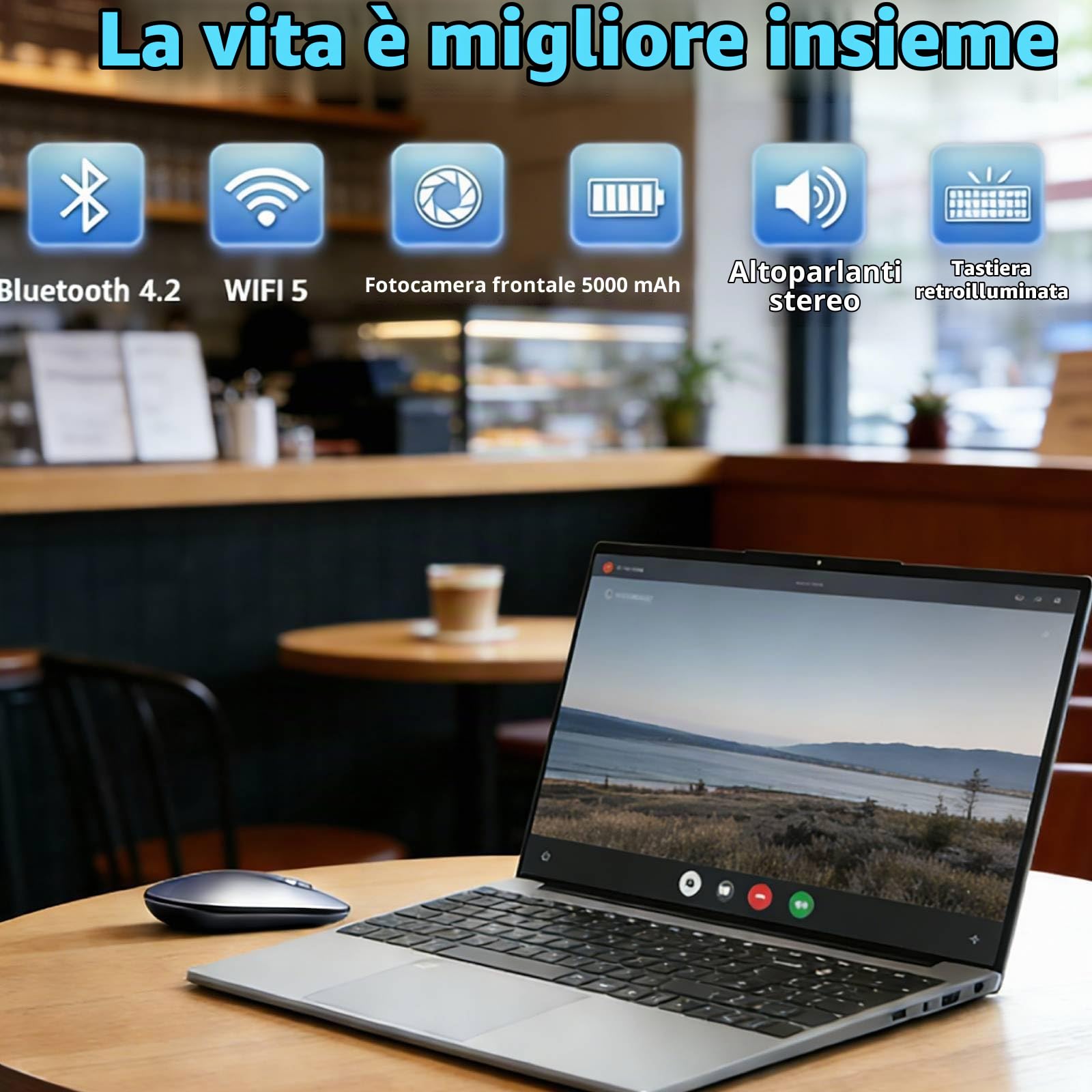 Notebook Win 11, 15,6 Pollici PC Portatile 24GB RAM 512GB SSD, Celeron N5095 CPU, Webcam+BT4.2+USB3.0, Laptop Digitale Tastiera Retroilluminata/Sblocco Impronta Digitale, 180° Flip IPS Schermo