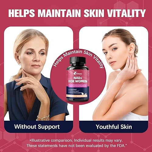 Miniatura 3 de Suplementos NAD+ para mujeres - NAD+ liposomal con resveratrol y DIM para equilibrio hormonal, energía celular y antienvejecimiento - Fórmula 14 en