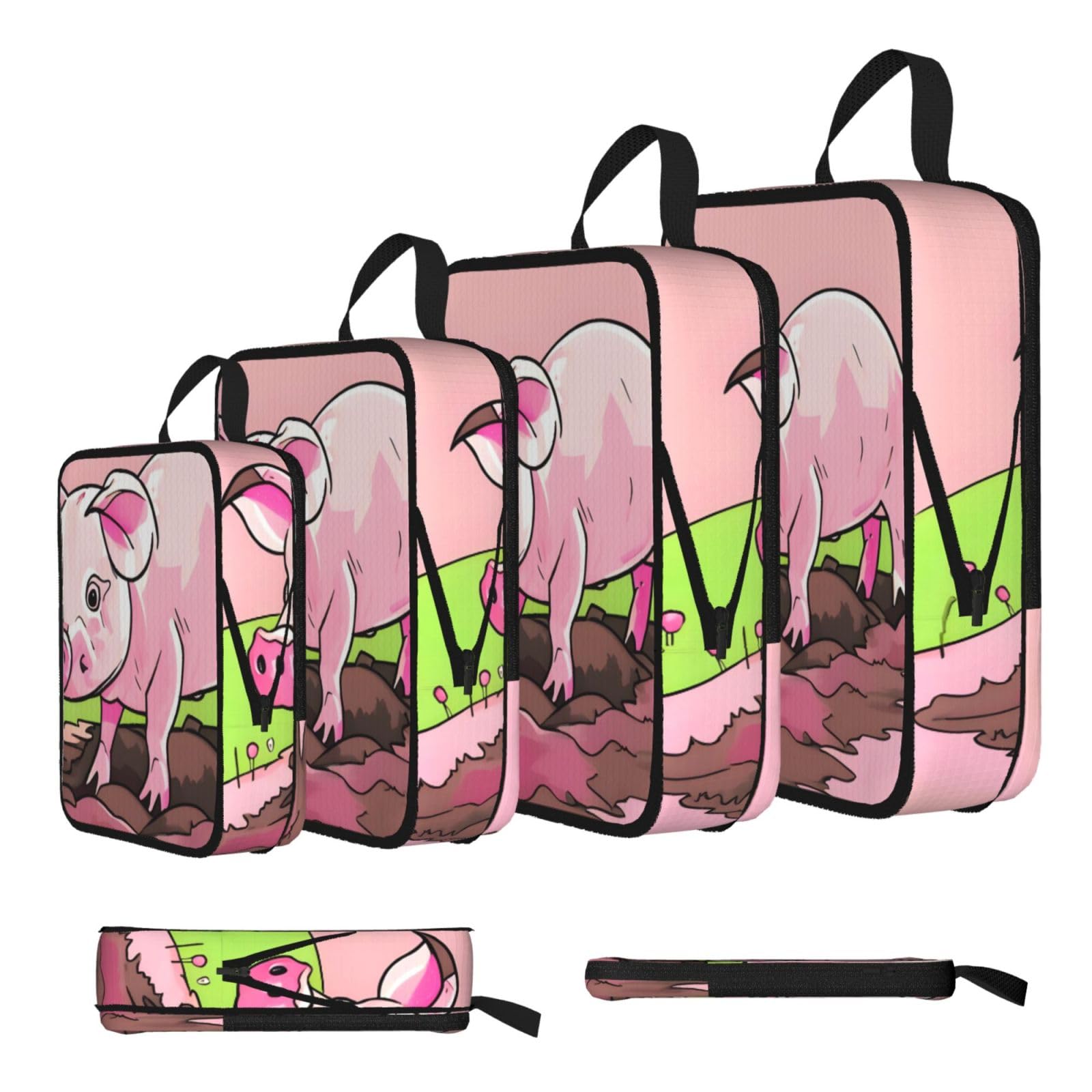 Pink piglet Compression Packing Cubes 4 Piece Set