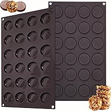 webake Florentine Silicone Baking Mould 2 Pieces 24 Monoportions Diameter 3.5 cm Silicone Mould for Florentine