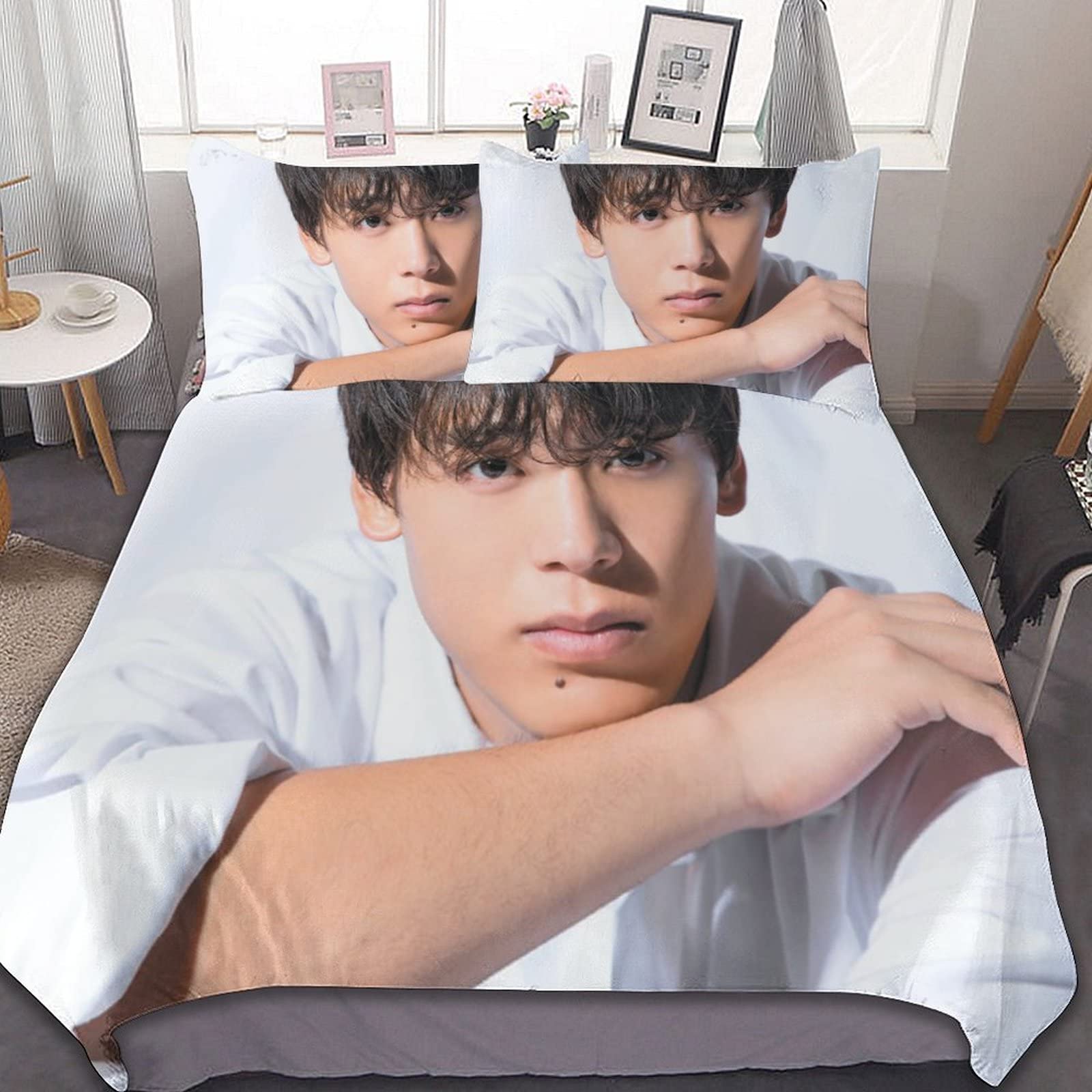 Amazon｜写真 竹内涼真 (1) 布団カバー 3点セット 掛け布団カバー 枕