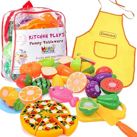 Amazon キッチンおもちゃ 楽しいカットフルーツと野菜 おままごとセット女の子男の子用 教育的子供基本スキル開発 24ピースセット Kimicare製 プラモデル 通販