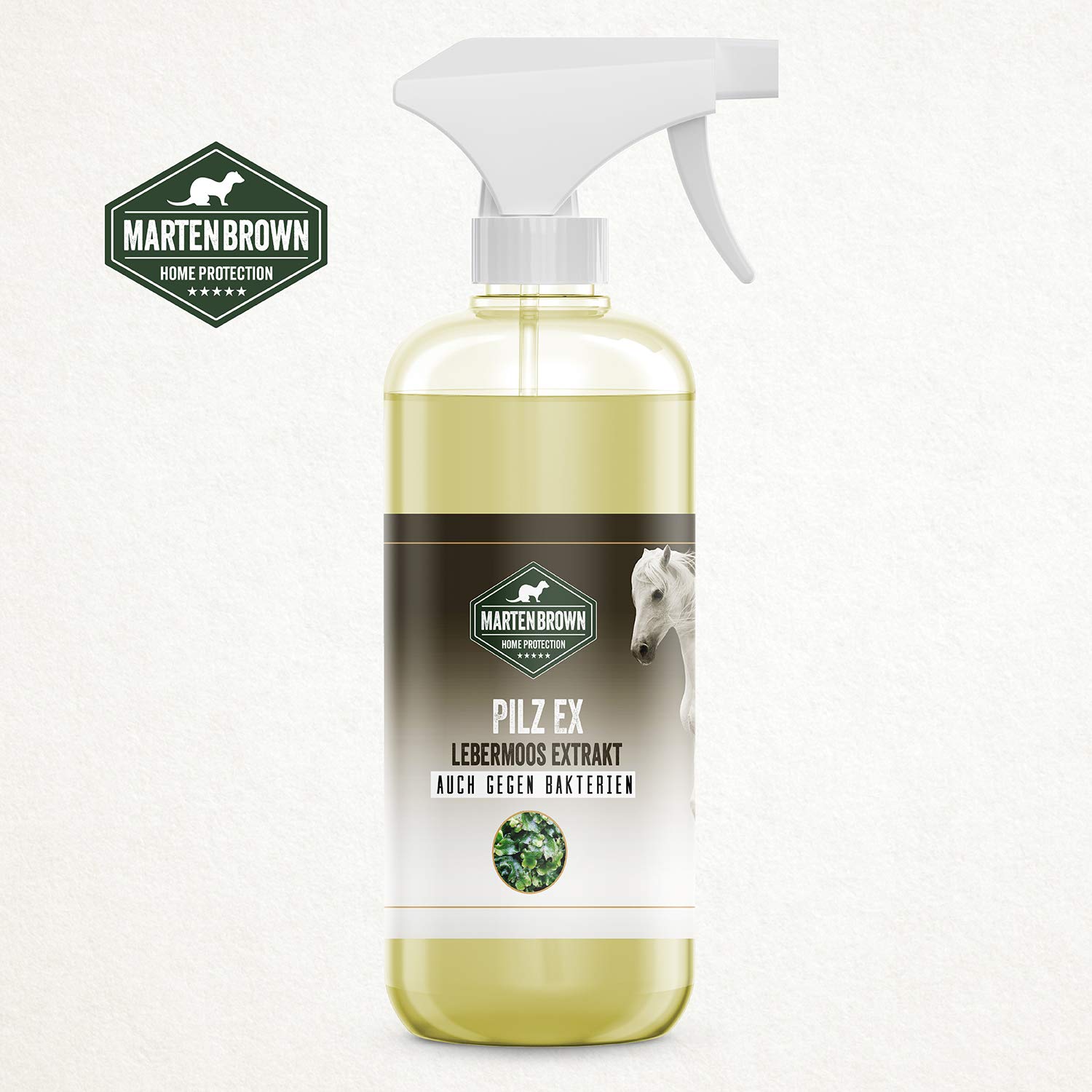 Martenbrown® Pilz Ex 500ml Lebermoos Extrakt für Bakterien und Pilzbefall bei Pferden, Eseln, Hunden und Anderen Tieren I Lebermoosextrakt auch gegen Milben und Pferdepilz