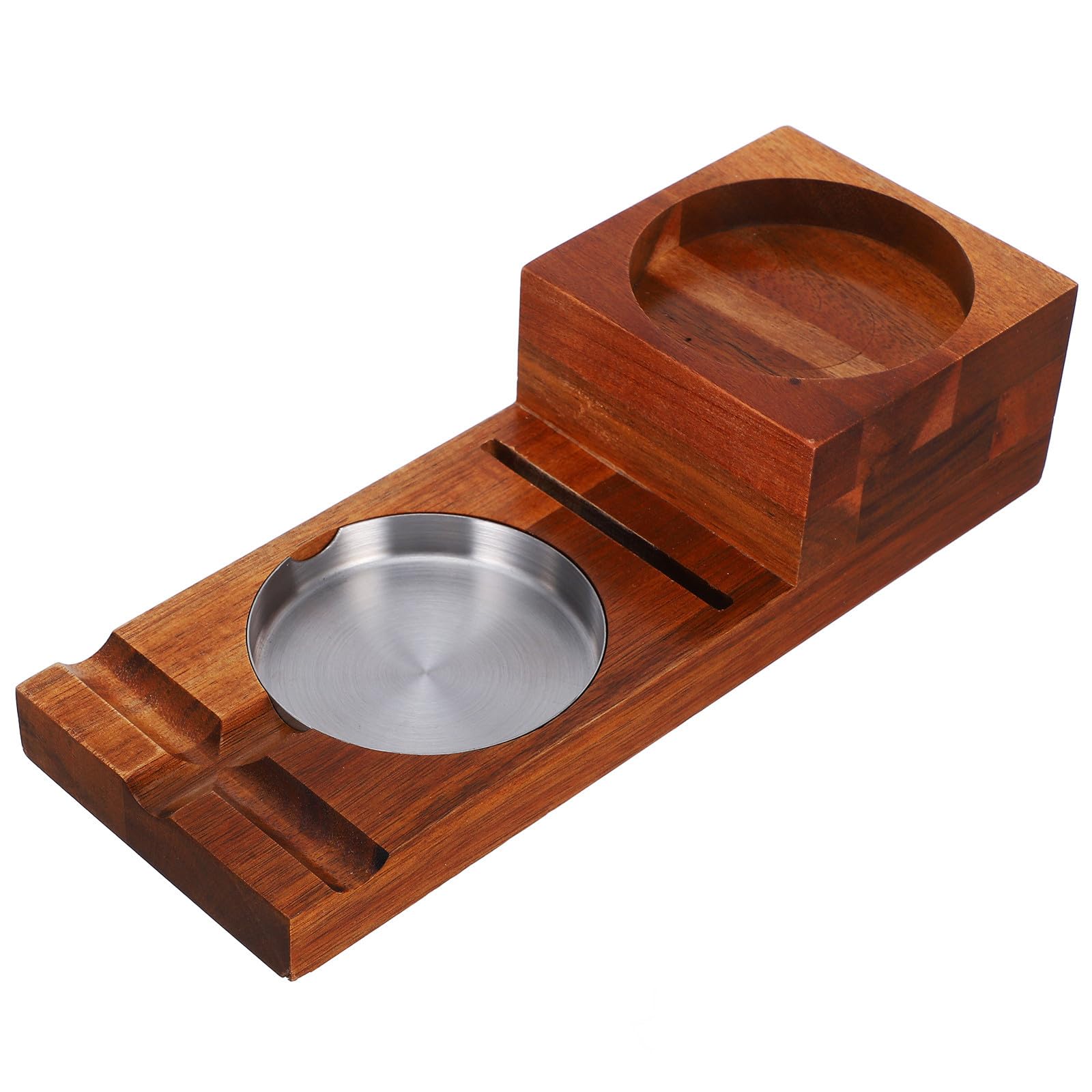 Cendrier bois avec support à cigares tiroir ashtray pour hommes esthète
