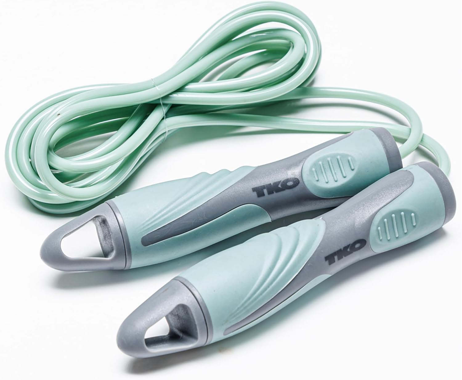 TKO エルゴノミックハンドル縄跳び 絡まないPVCジャンプロプ 長さ調節可能 フィットネス用縄跳び 女性用