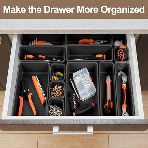 Miniatura 4 de Estuche de herramientas de transporte, caja de herramientas divisora de bolsa, estuche dispensador de escritorio en 3 tamaños, organizador y kit de