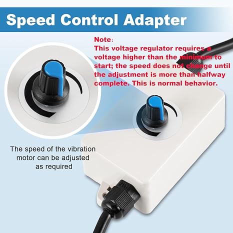 MXBAOHENG 30W Electric Vibration Motor 20KG Force with Speed Controller