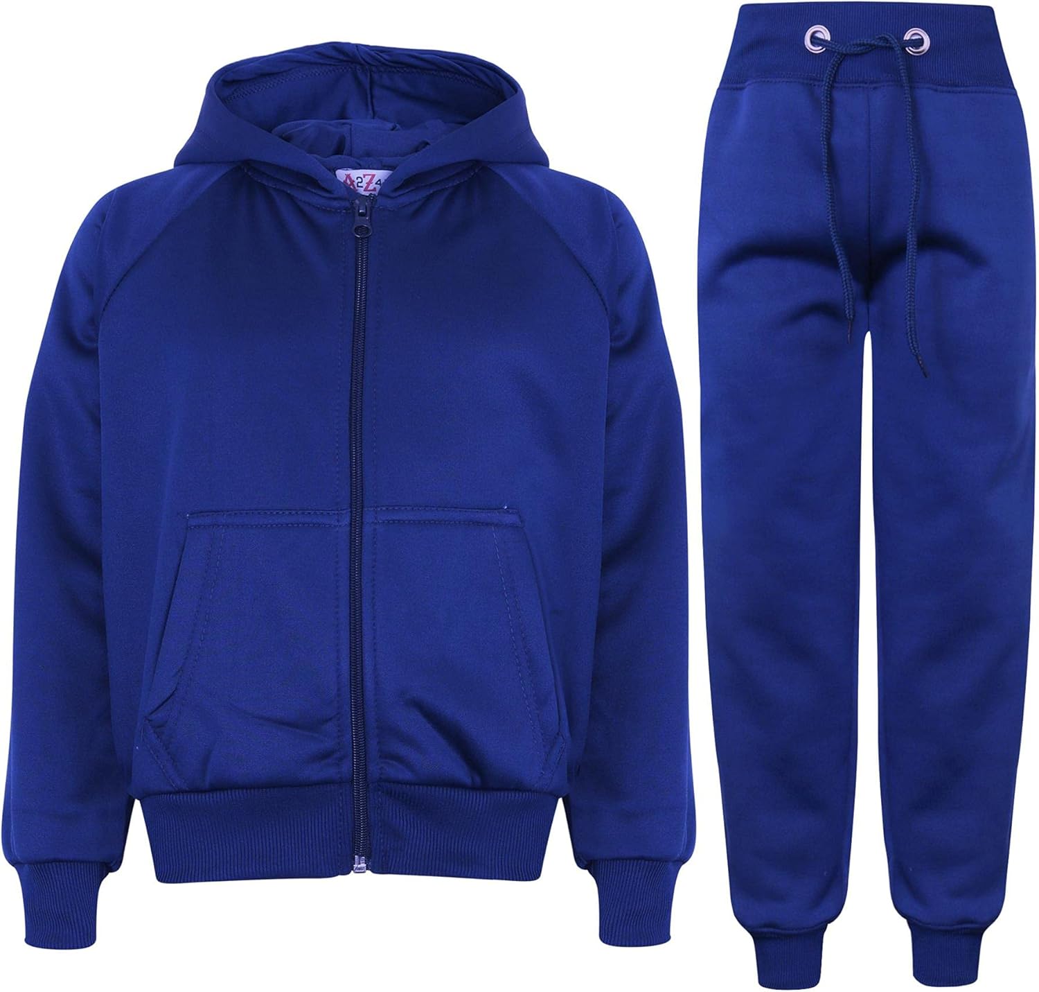 A2Z 4 Kids Plain Tracksuit Hoodie with Jogger Sweatpants Sports Activewear Set Girls Boys Children Age 5-13 years