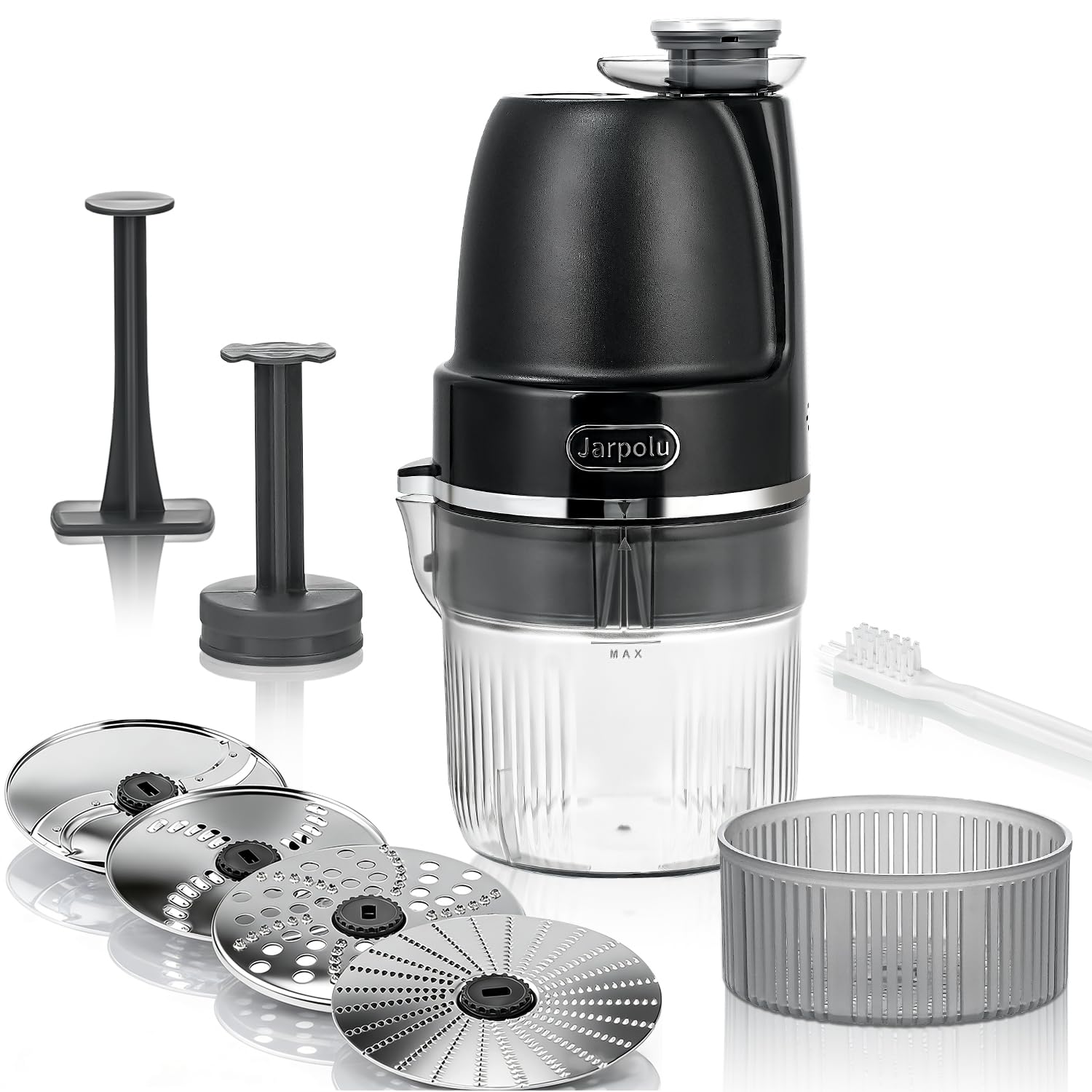 4-Discs Electric Grater, Potato Masher for Creamy Puree, 200W