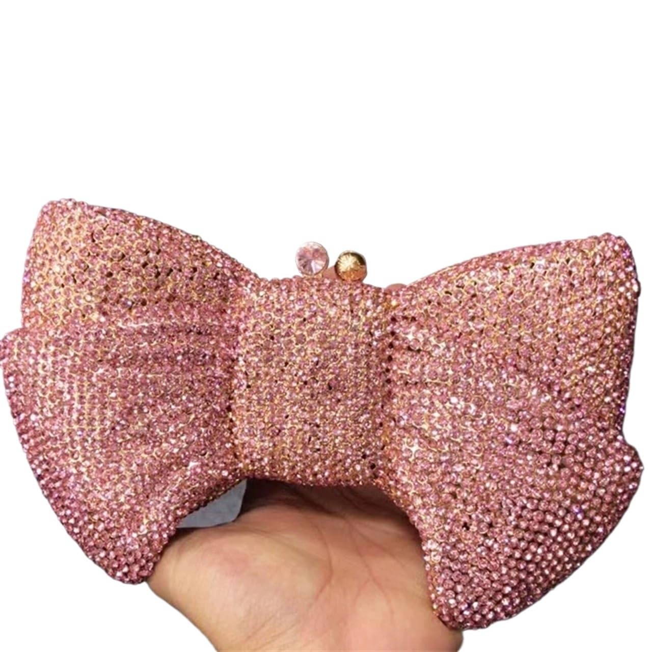Bolso de Mano Mujer Bolso de mano noche cristal for mujer, con forma lazo, diamantes imitación, for fiesta, boda, graduación, nupcial, bolsos