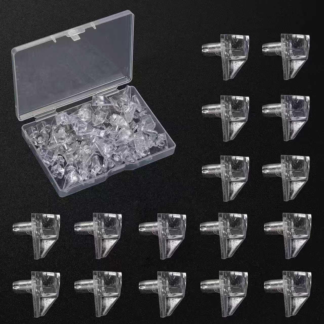 40Pcs 5mm Shelf Support Peg, Cabinet Shelf Pegs, Shelf Support Pegs for Shelves, Clear Plastic Peg Cabinet Shelf Supports Pins for Kitchen Furniture Book Shelves Shelf Holder Locking Pins