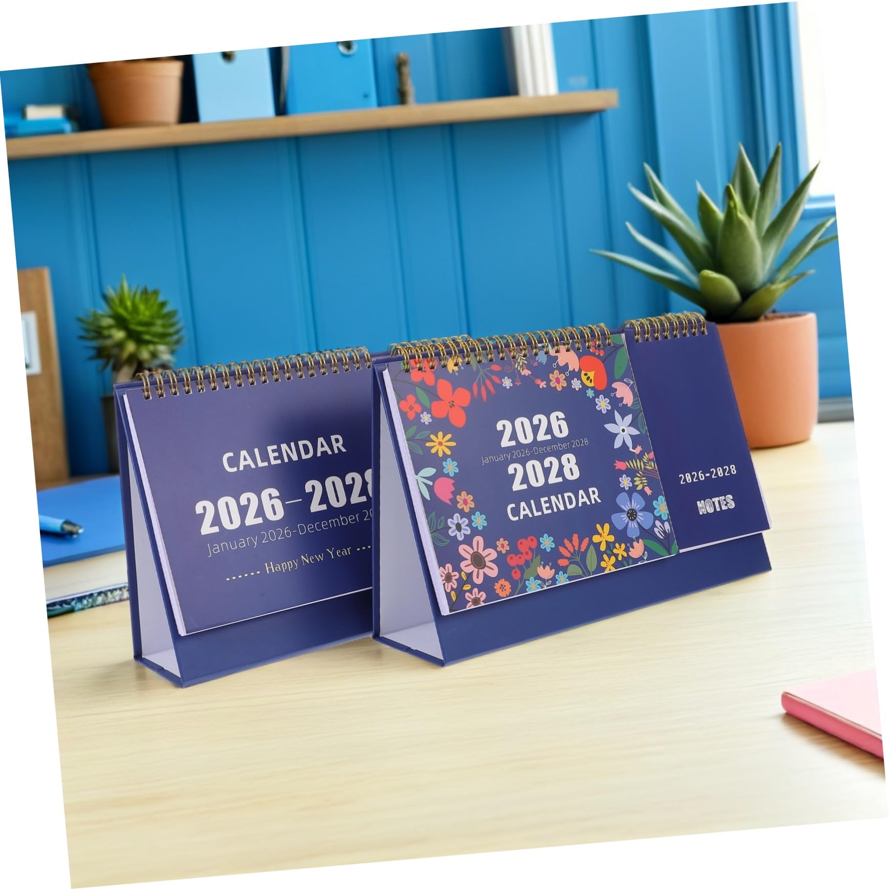 2pezzi Calendario da Tavolo Mensile Flipstyle Mobili per Pianificazione Giornaliera e Eventi Adatto Scrivania Ufficio Casa