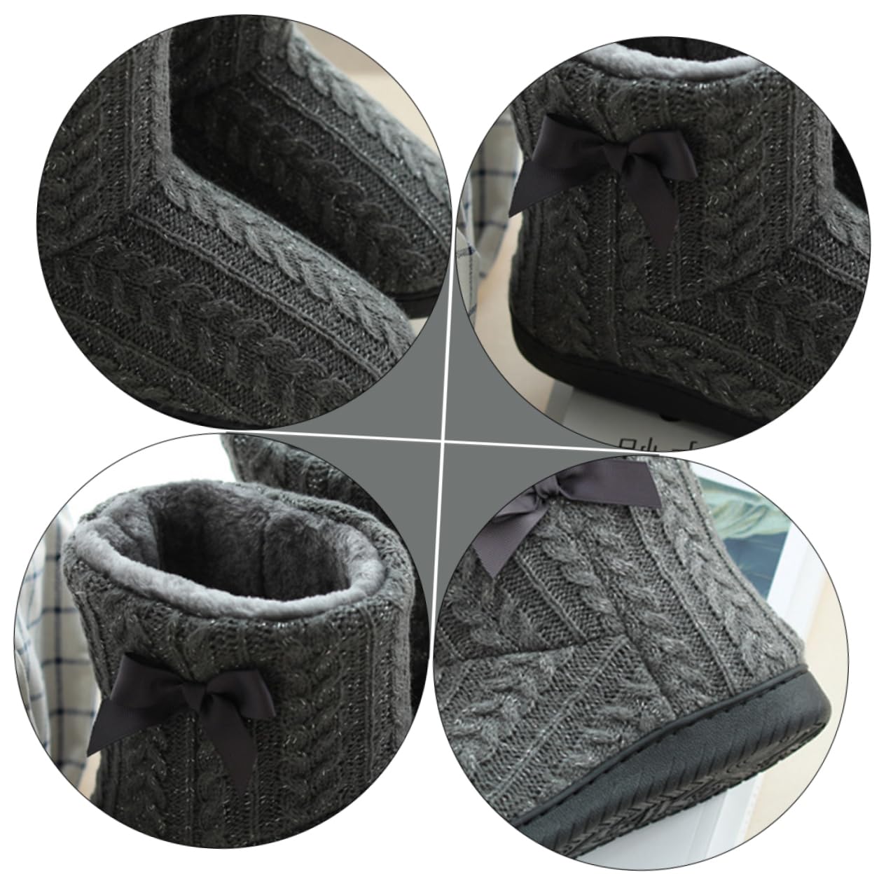 SOIMISS bottes de neige pour femmes diapositives de pantoufles pour les femmes pantoufles chaudes hiver snow boots femme porter des bottes à la maison chaussures pour la maison