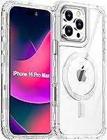 Vista 1 de AICase Funda para iPhone 16 Pro Max, transparente construida para MagSafe, 3 en 1, resistente protección contra caídas, a prueba de golpes, caídas
