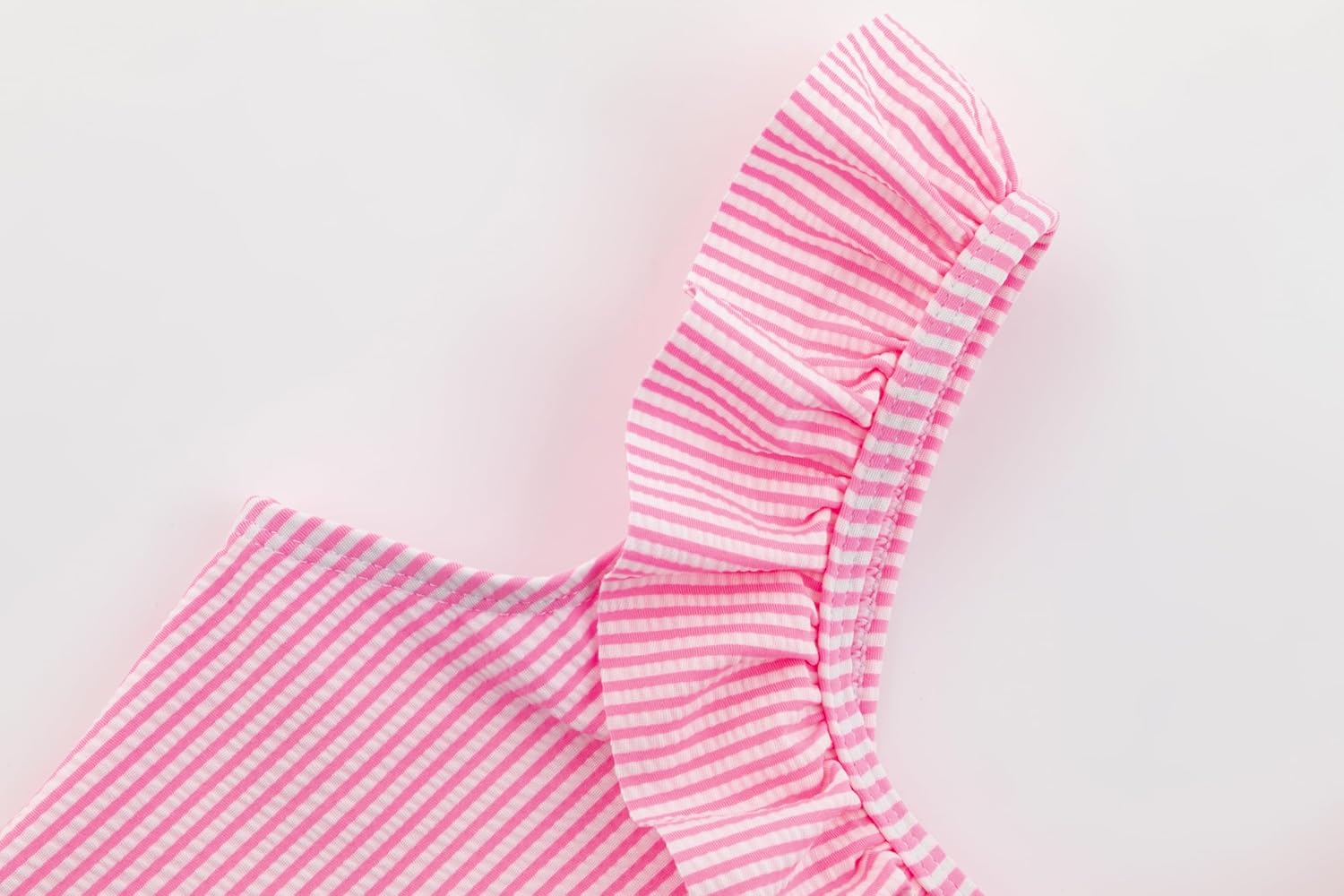 LIZENS Girls Two Piece Swimwear Ruffle Trim 2-12Years Flounce Striped Beach Bathing Suit - Image 4