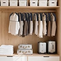 Vista 5 de Kntiwiwo Fundas de hombro para colgar ropa (juego de 10) cubiertas de polvo transpirables para prendas de vestir cubiertas protectoras de ropa
