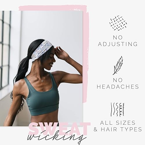 Miniatura 96 de Maven Thread 4" Wide Workout Headbands for Women – Non-Slip Sweatbands for Gym, Running & Yoga Urbano