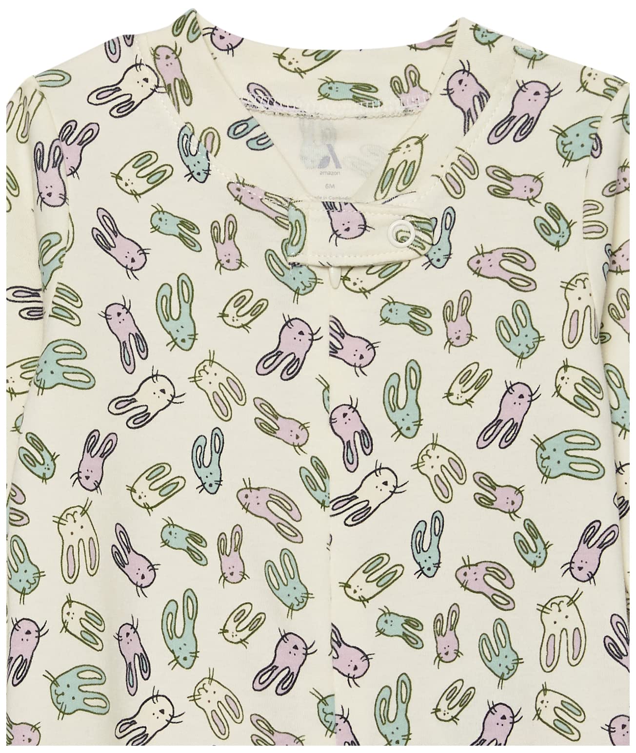 Amazon Essentials Pagliaccetto con Piedi in Cotone Biologico (precedentemente Amazon Aware) Unisex Bimbi, Pacco da 2