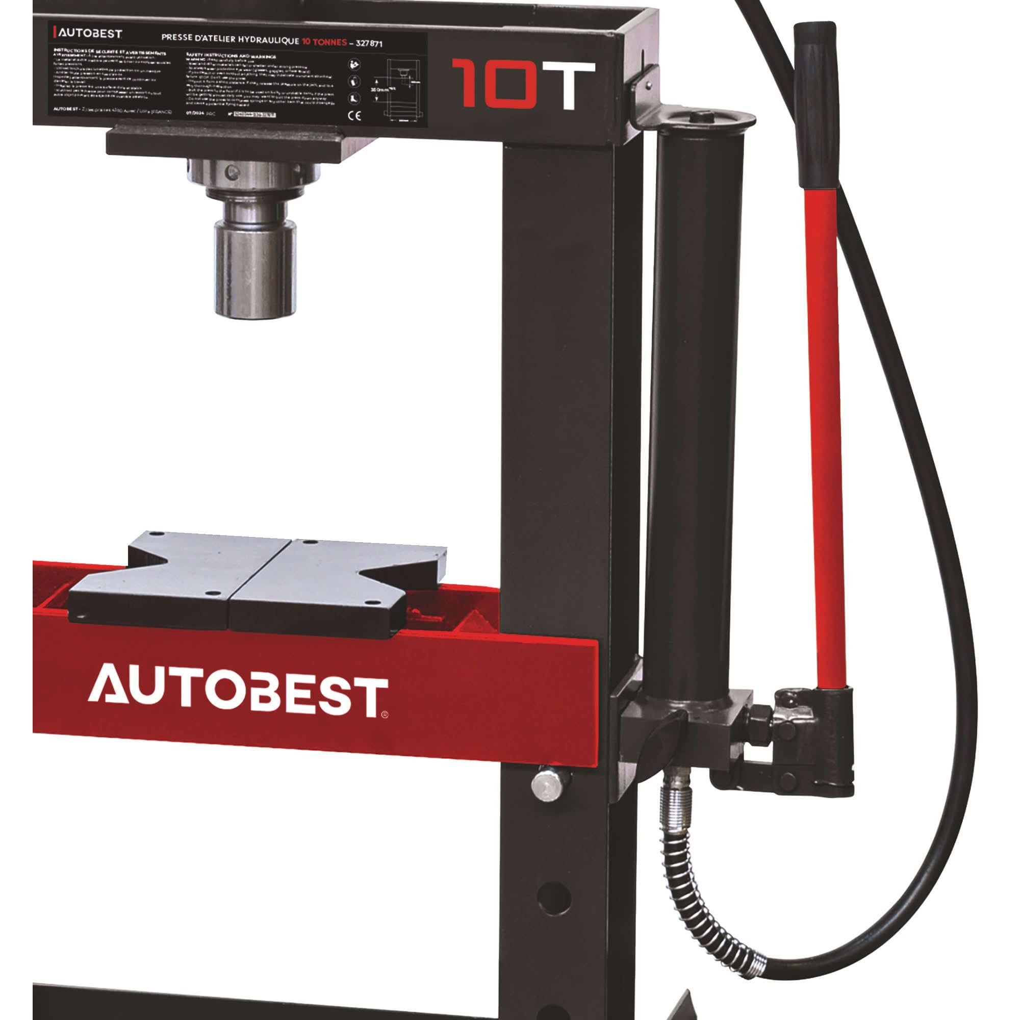 Presse d'atelier hydraulique 10 tonnes - AUTOBEST