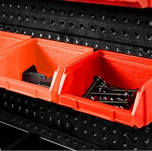 Miniatura 2 de WISION Contenedores organizadores de piezas montadas en la pared, 30 piezas de almacenamiento de piezas, contenedores organizadores de herramientas,