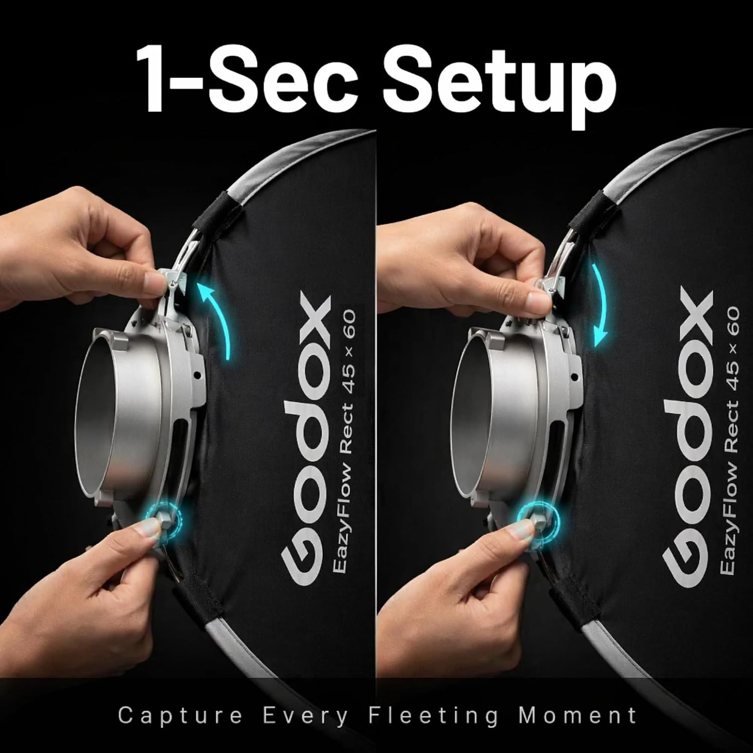 1-Second Quick Setup Portable Softbox with Bowens Mount, Professional Lighting Modifier with Grid & Diffuser for Camera Photography, YouTube, Video, Portrait and Studio(softbox 12x18)
