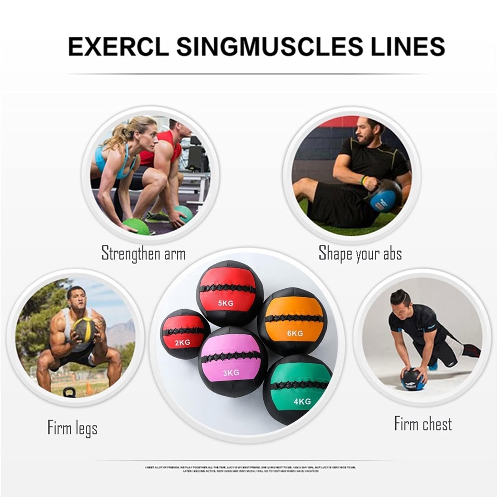 Palle Mediche Sbatti La Palla da Muro, Palla Medica Morbida per Esercizi di Forza E Condizionamento, Cross Training, Cardio E Allenamenti Core (Size : 9KG/19.8LB)