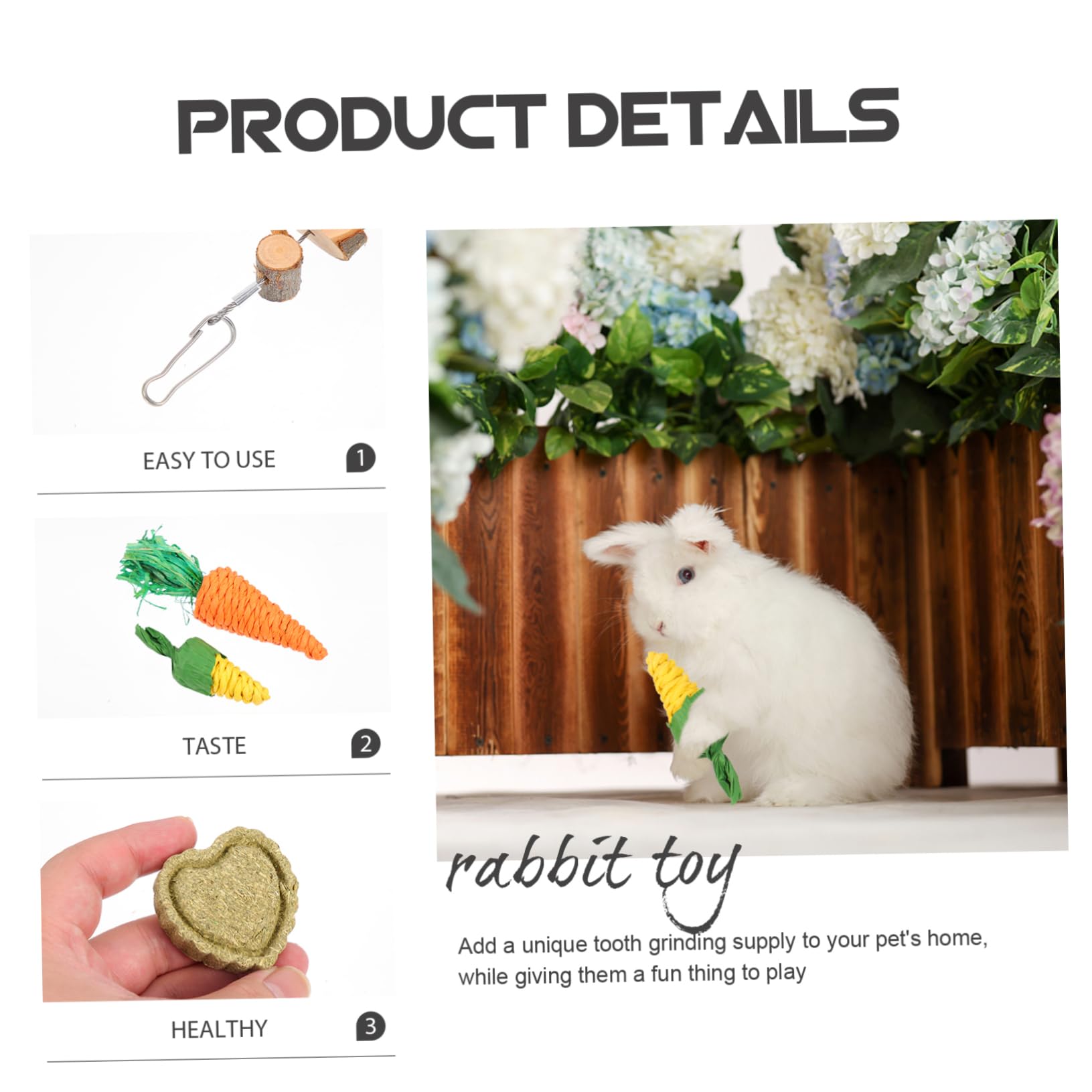 Beavorty 2sätze Kauspielzeug Für Kleintiere Teiliges Holzspielzeug Für Hamster Meerschweinchen Und Kaninchen Für Gesunde Zähne Und Spielspaß Mixed Style