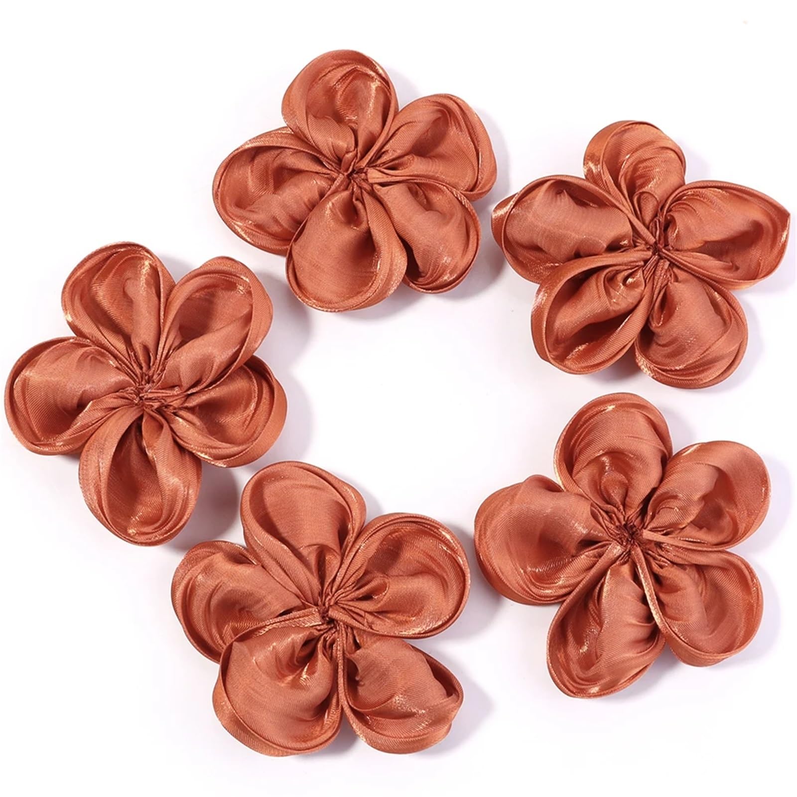 WEKONUMEX Artificial Flower Heads, Artificial Flower Heads Fabric Multicolor 6-7cm Pack Of 20 For DIY Crafts Decoration(Oranje)