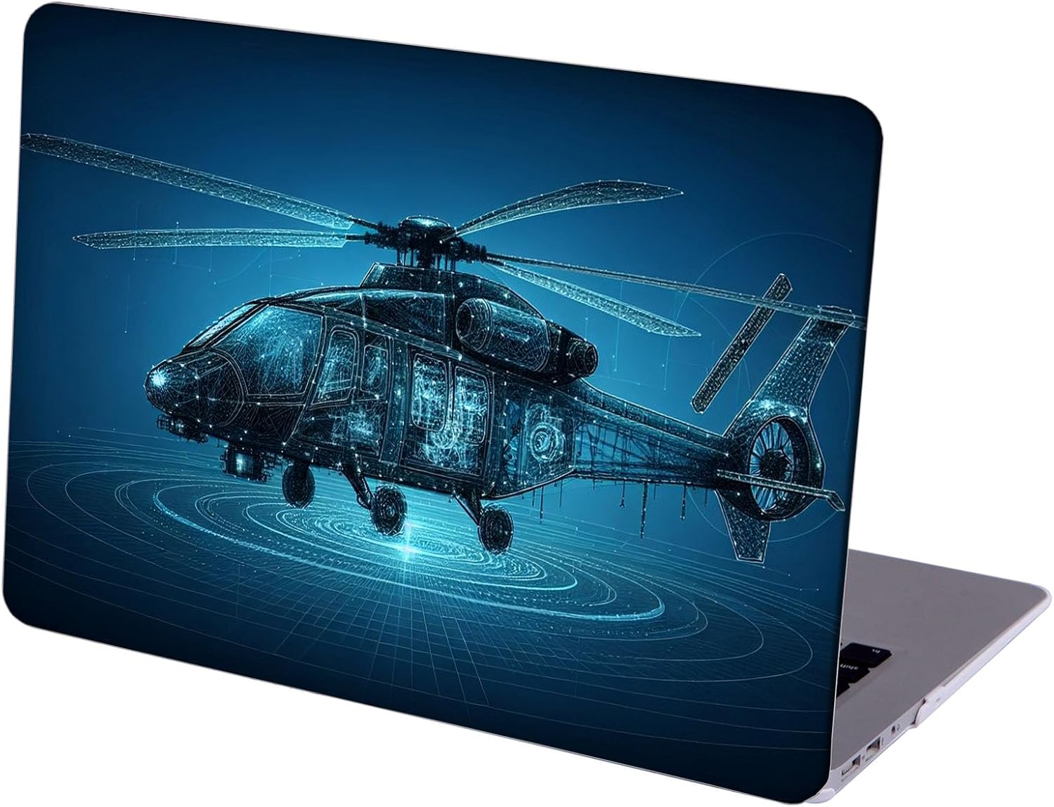 Compatible with MacBook Neo 13-inch, Hard Shell Case with Keyboard Cover and Screen Protector (A3404 A18 Pro chip, 2026 Release) - Helicopter MC23389