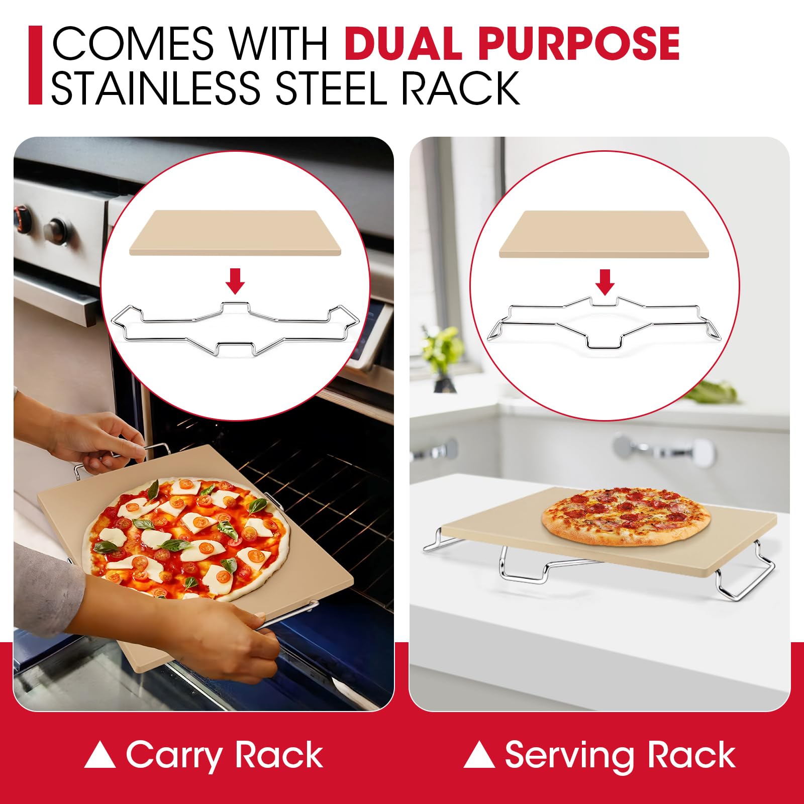 Pizza Stone For Grill Unicook Pizza Stone For Oven And Grill, 12