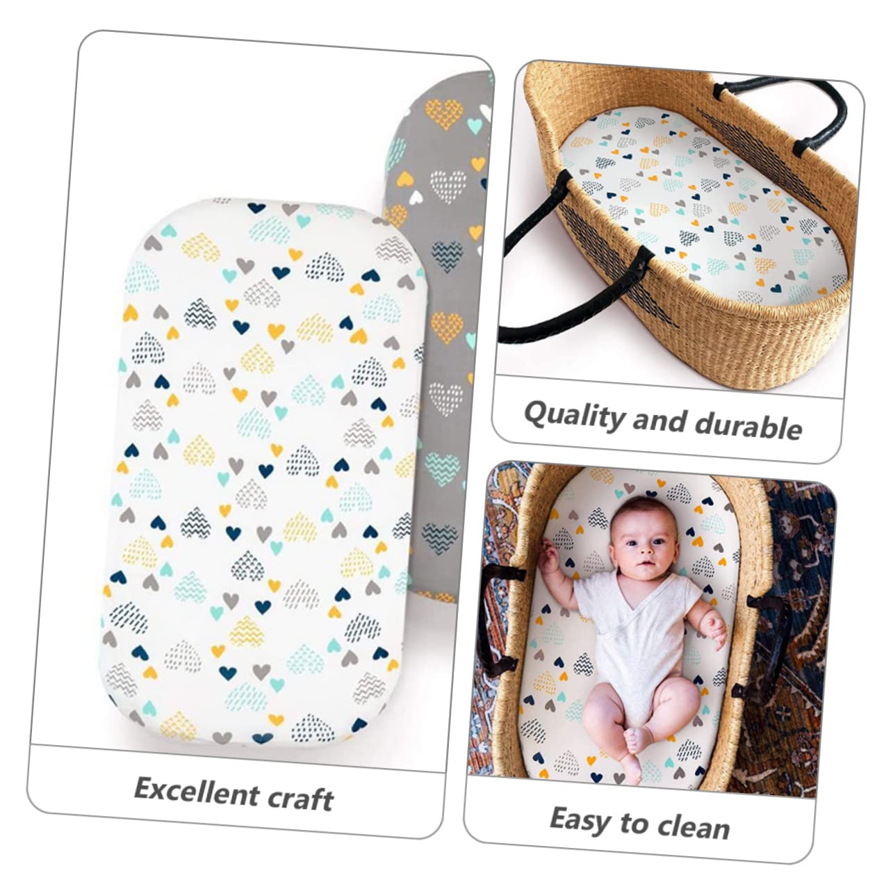 Toyvian 3piezas Protector De Cambiador Elástico para Bebés Funda De Diseño Lavable y Fácil De Poner para Cambiadores y Superficies De Cambio