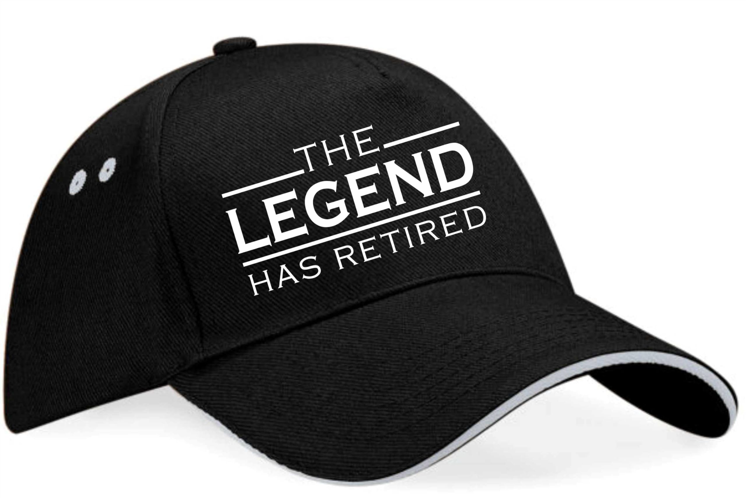 Print4U The Legend Has Retired Baseball Cap Retirement Gift for Men & Ladies Black