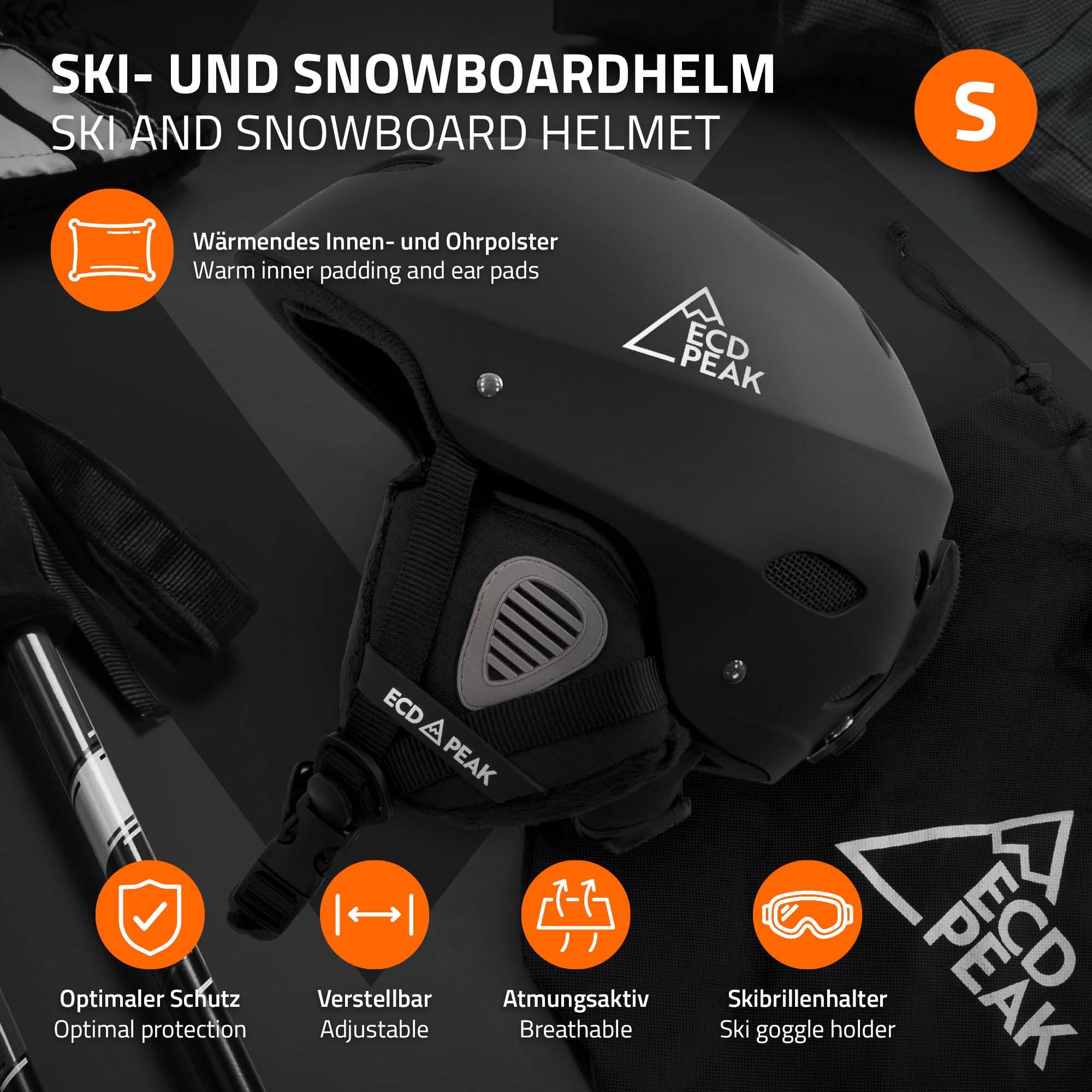 ECD Germany Casco de Esquí y Snowboard para Hombre y Mujer Robusto y Ligero