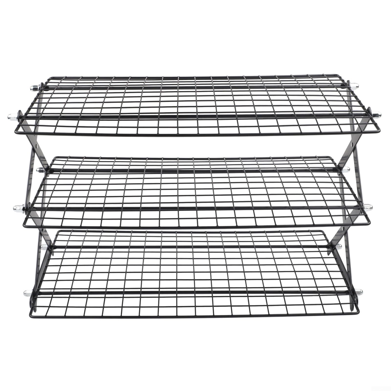 Rejilla Enfriamiento Plegable 4 Niveles Hierro Negro