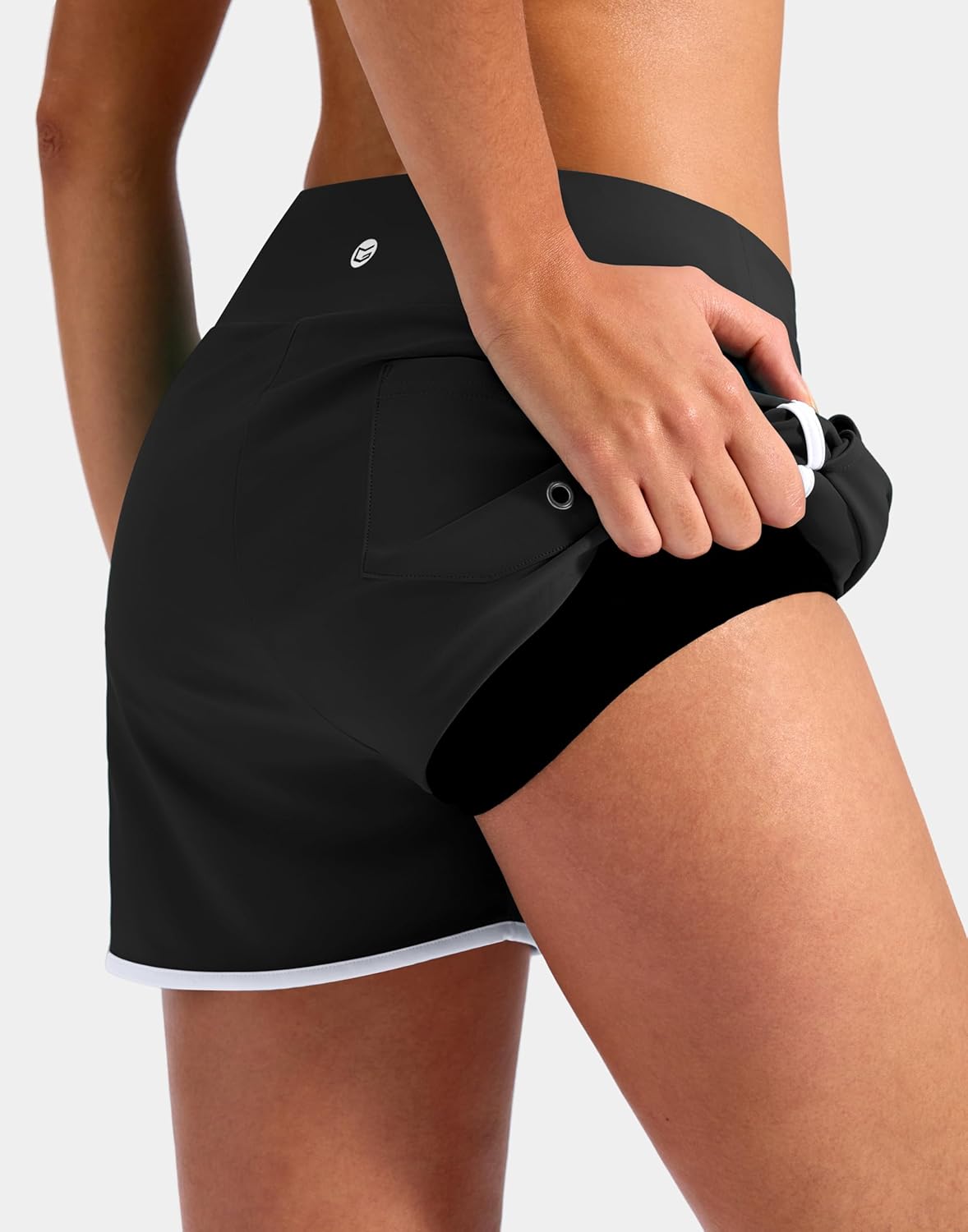 G Gradual 3" Women's Swim Shorts 3 Pockets High Waisted Board Shorts Tummy Control Swimsuit Bottoms with Liner Beach Water - Image 5