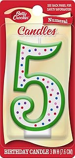 Betty Crocker Numeral Birthday Candle #5