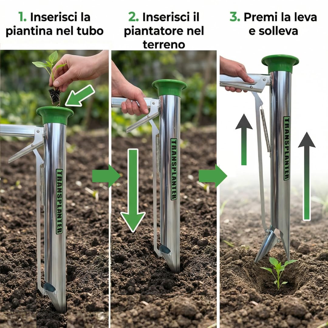 Transplanter Trapiantatore Piantatore Professionale per Bulbi e Piante