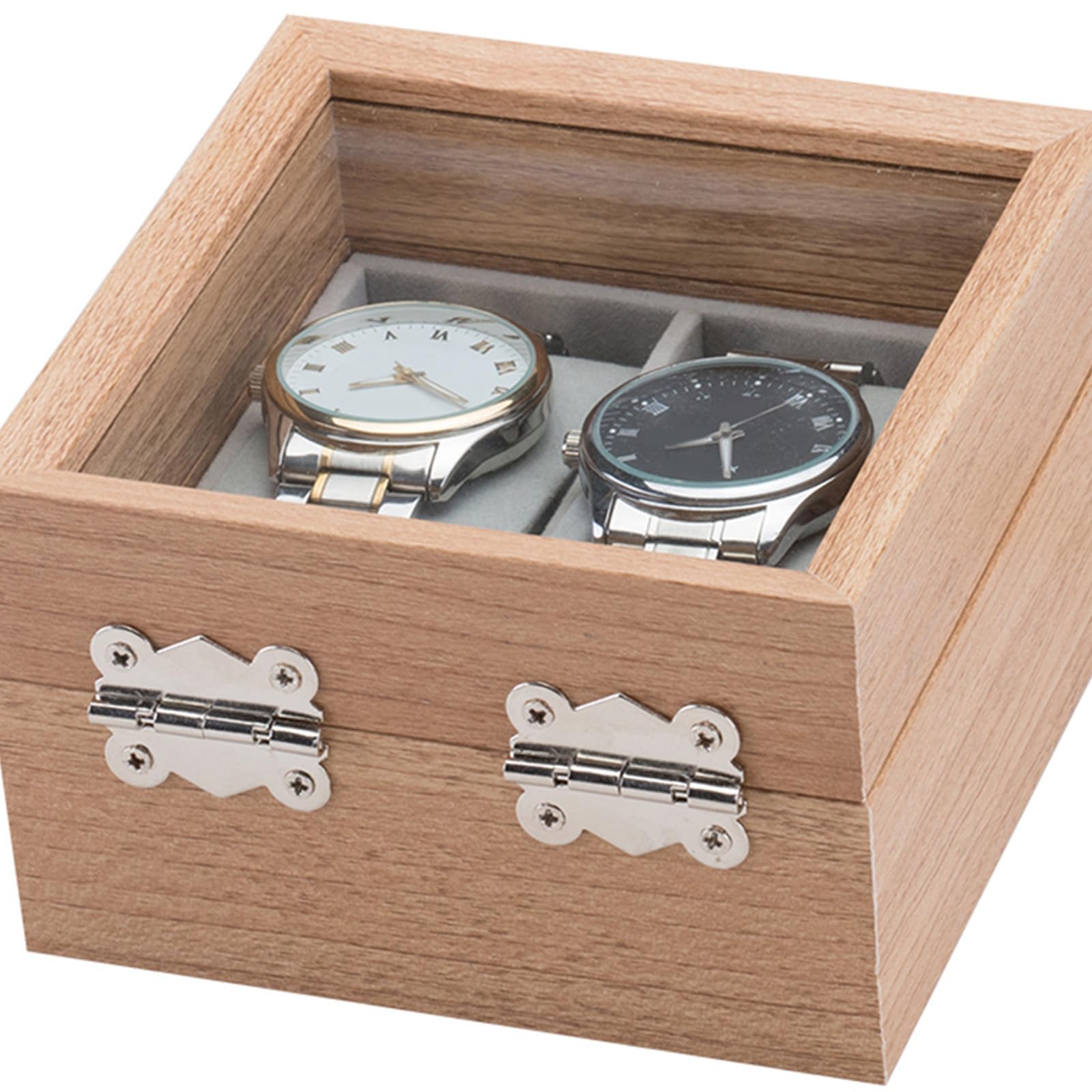 INOOMP 2 Pezzi Scatola Porta Orologi Uomo Legno a 2 Scomparti, Elegante