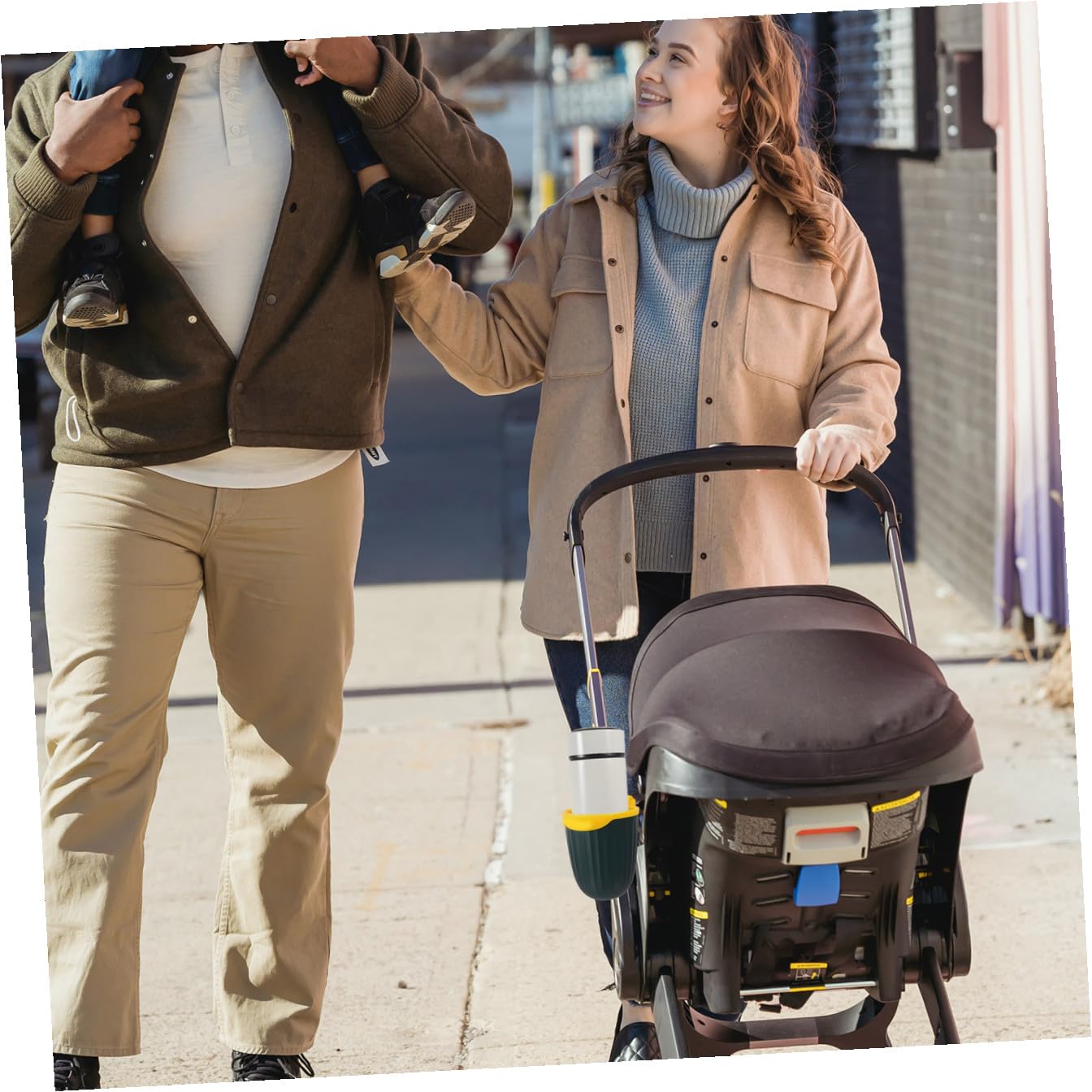 Abaodam 2pezzi Portabicchieri Per Carrozzina Supporto Per Borraccia e Bottiglie Accessorio Pratico Per Passeggini e Biciclette Design Elegante