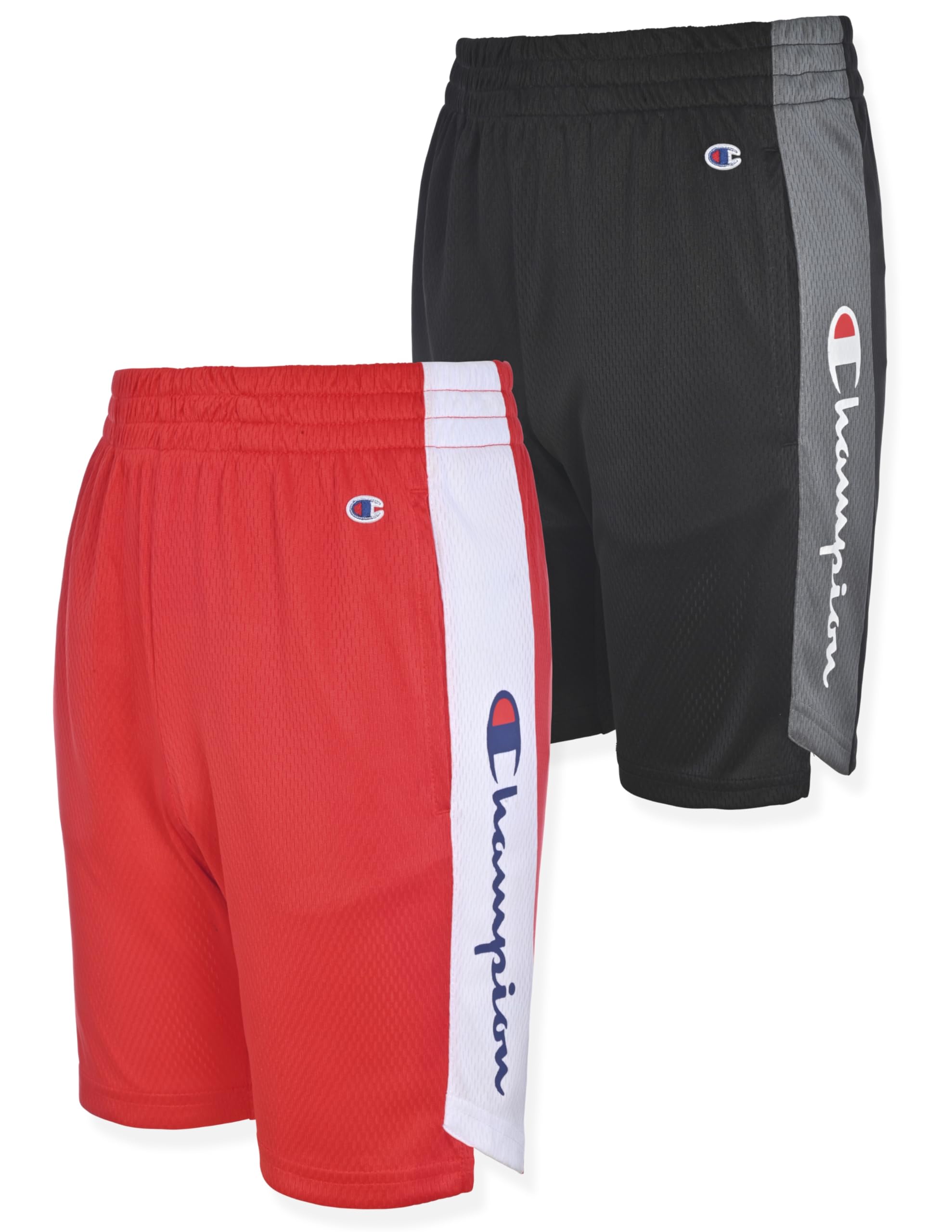 ChampionBoys Shorts 2 Pack Mesh Basketball Shorts for Kids Athletics