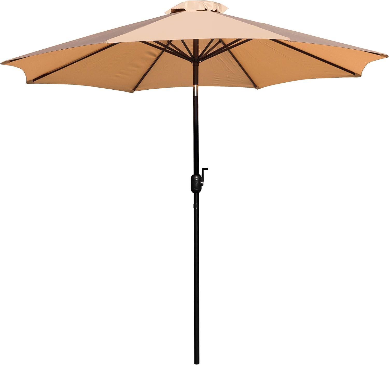Merrick Lane Bali 9' Round UV Resistant Outdoor Patio Umbrella With Height Lever And 33° Push Button Tilt