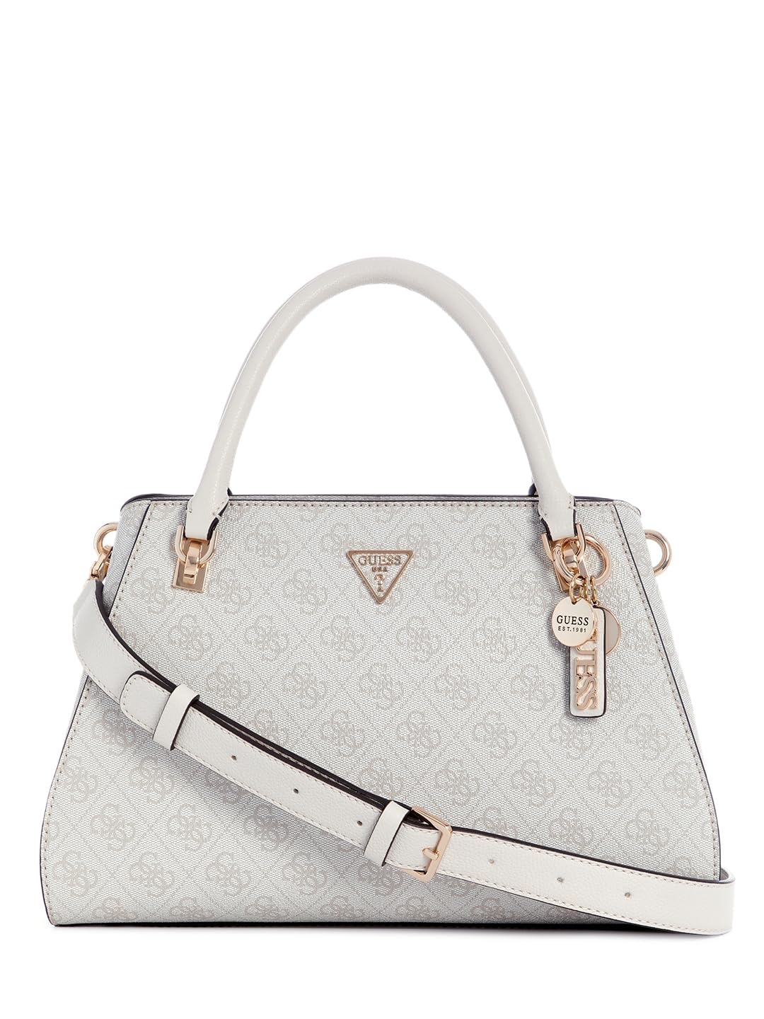 GUESS borsetta borsa a tracolla Noelle II Luxury Satchel Bone Logo beige