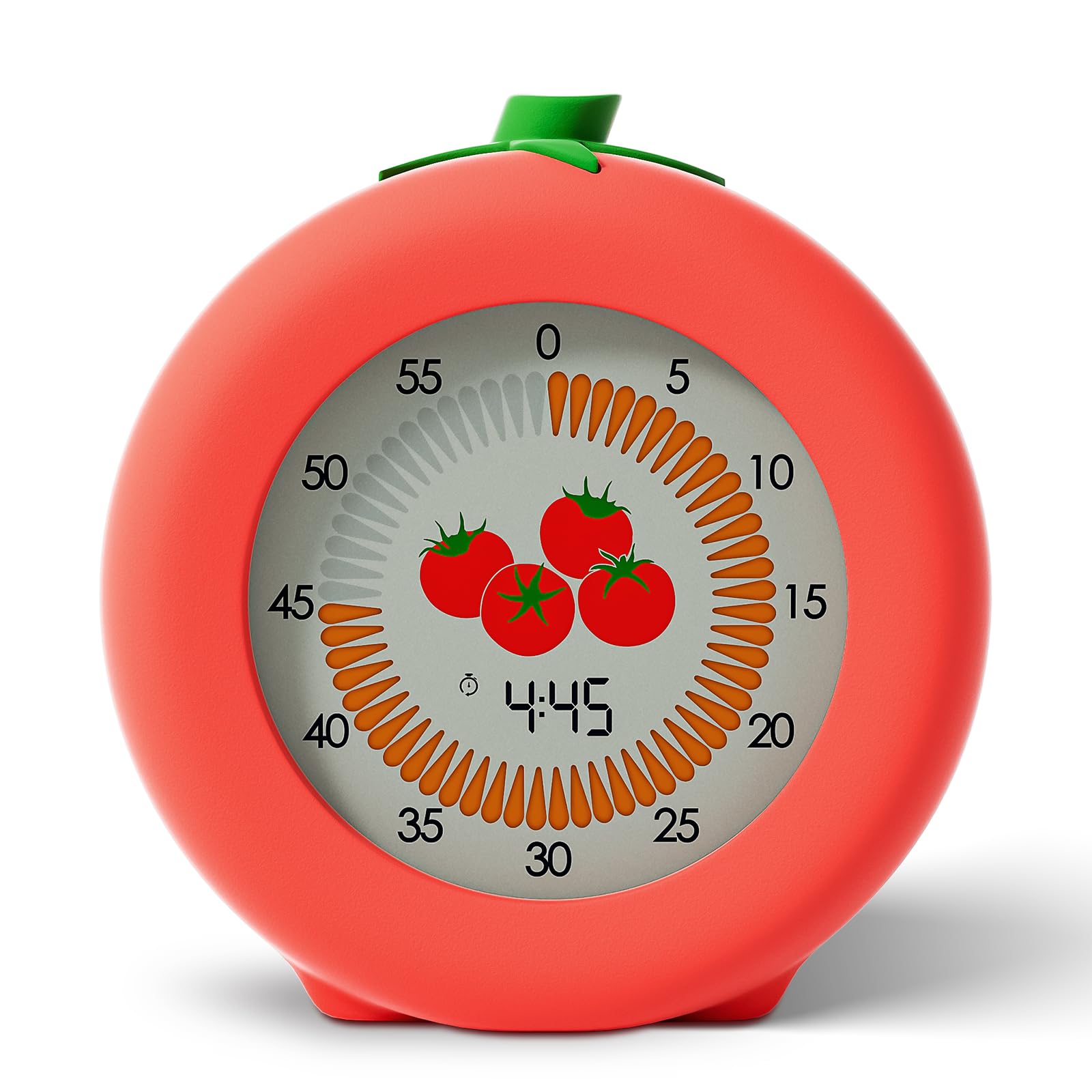 Moxilos Tomato Visual Timer for Kids, 5h Cute Kids Pomodoro Countdown Timer, Kitchen Helper Timer, Visual Timer for Classroom, Office Desk and